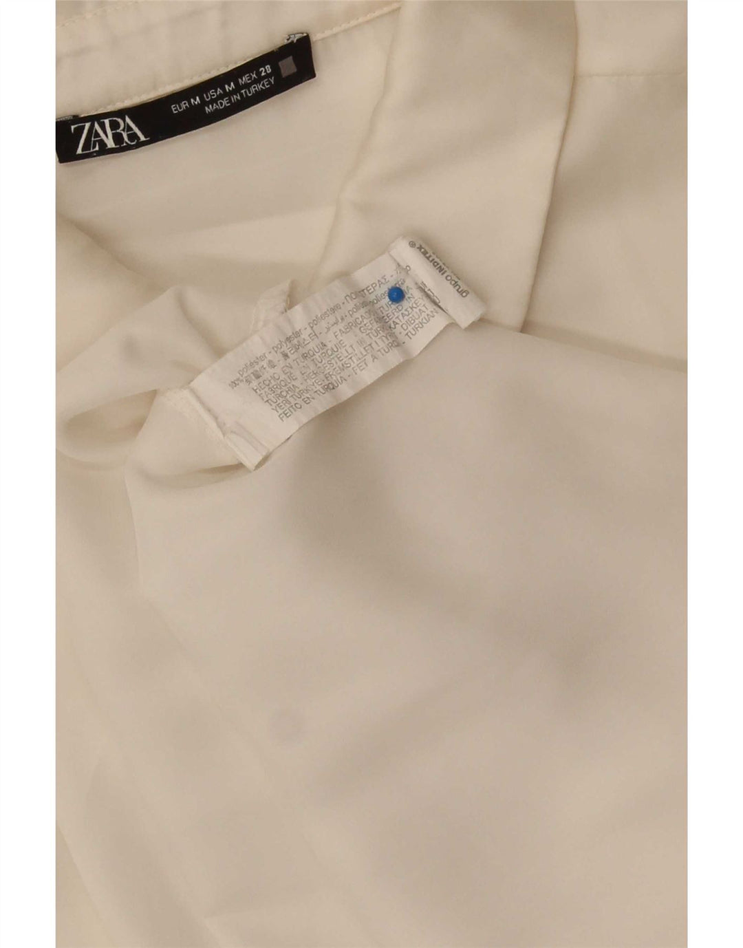 Zara Womens Oversized Shirt UK 14 Medium White Polyester