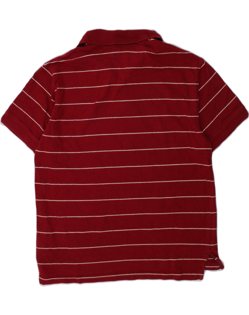 TOMMY HILFIGER Boys Polo Shirt 10-11 Years medium  Red Striped Cotton | Vintage Tommy Hilfiger | Thrift | Second-Hand Tommy Hilfiger | Used Clothing | Messina Hembry 