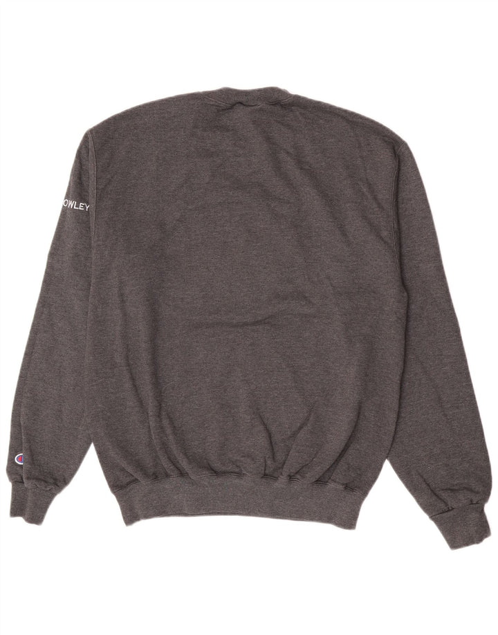 Champion Mens Graphic Sweatshirt Jumper Medium Grey Cotton