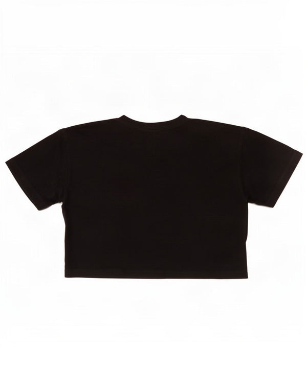 Champion Womens Crop Oversized Graphic T-Shirt Top UK 10 Small Black