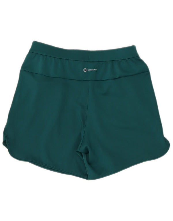 Adidas Womens Aeroready Sport Shorts UK 10 Small  Green Polyester