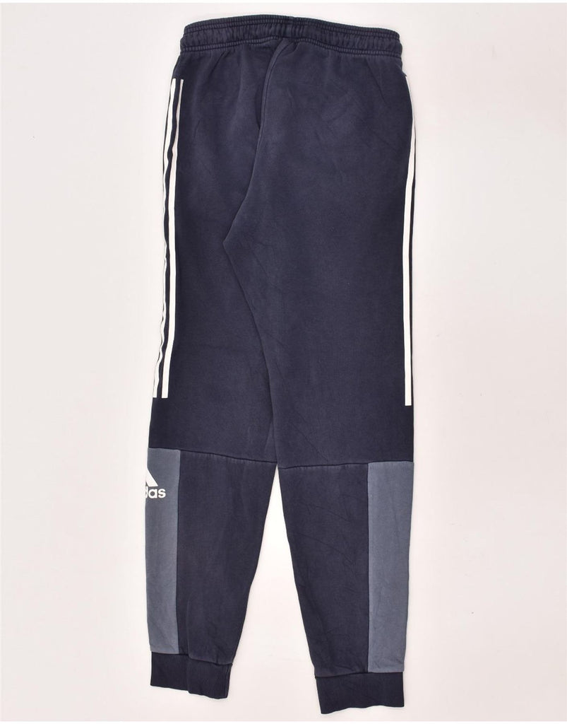 ADIDAS Mens Tracksuit Trousers Joggers Small Navy Blue Cotton | Vintage Adidas | Thrift | Second-Hand Adidas | Used Clothing | Messina Hembry 