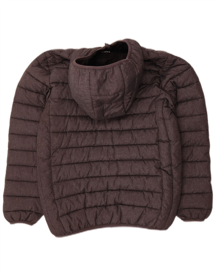 Ellesse Boys Hooded Padded Jacket 12-13 Years Grey Polyamide