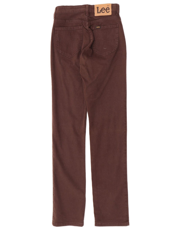 Lee Womens Straight Jeans W27 L31 Brown Cotton