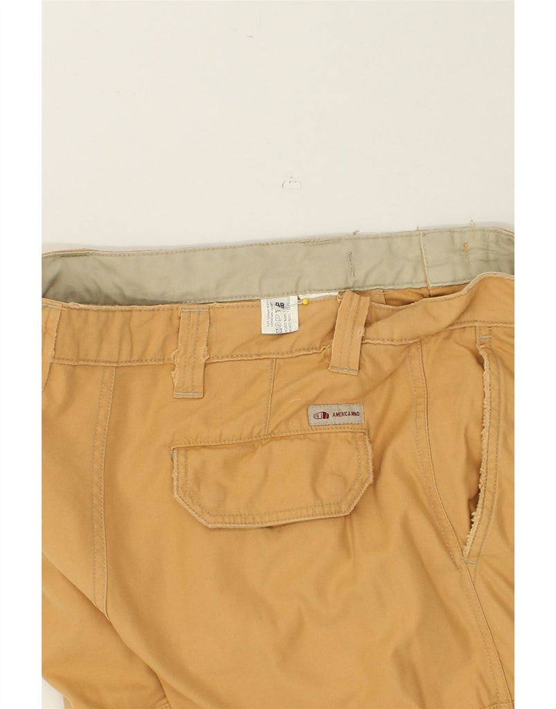 AMERICANINO Mens Cargo Shorts IT 48 Medium W32 Brown Cotton | Vintage Americanino | Thrift | Second-Hand Americanino | Used Clothing | Messina Hembry 