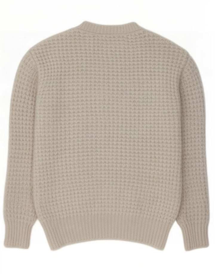 Zara Mens Crew Neck Jumper Sweater Medium White Polyester