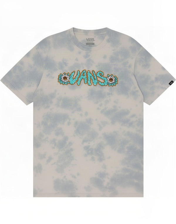 Vans Mens Classic Fit Graphic T-Shirt Top Medium Blue Tie Dye Cotton