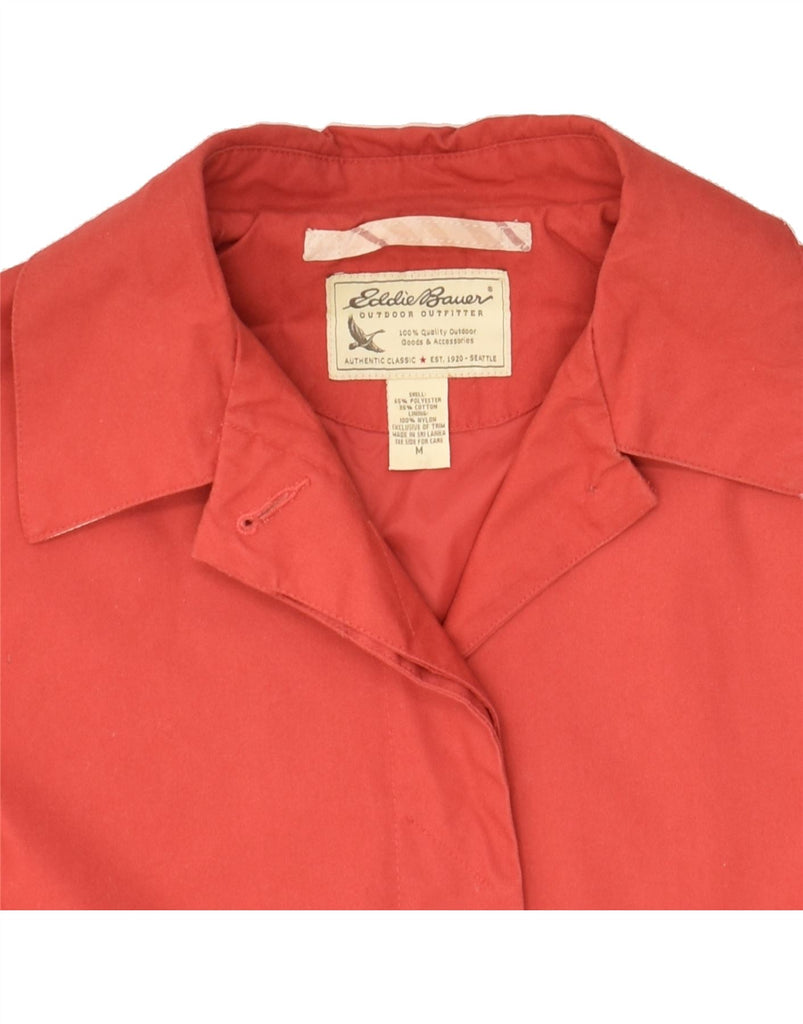EDDIE BAUER Womens Overcoat UK 14 Medium Red Polyester | Vintage Eddie Bauer | Thrift | Second-Hand Eddie Bauer | Used Clothing | Messina Hembry 