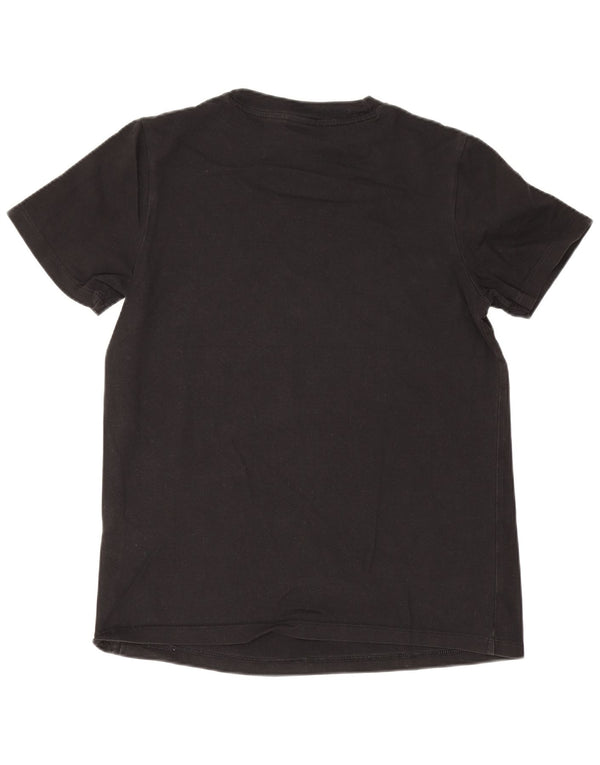 Adidas Womens Graphic T-Shirt Top UK 10 Small Black Cotton