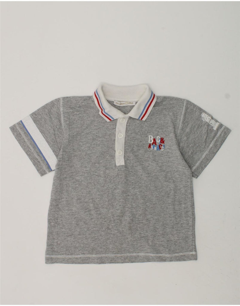 BACI & ABBRACCI Baby Boys Graphic Polo Shirt 18-24 Months Grey Cotton | Vintage BACI & ABBRACCI | Thrift | Second-Hand BACI & ABBRACCI | Used Clothing | Messina Hembry 