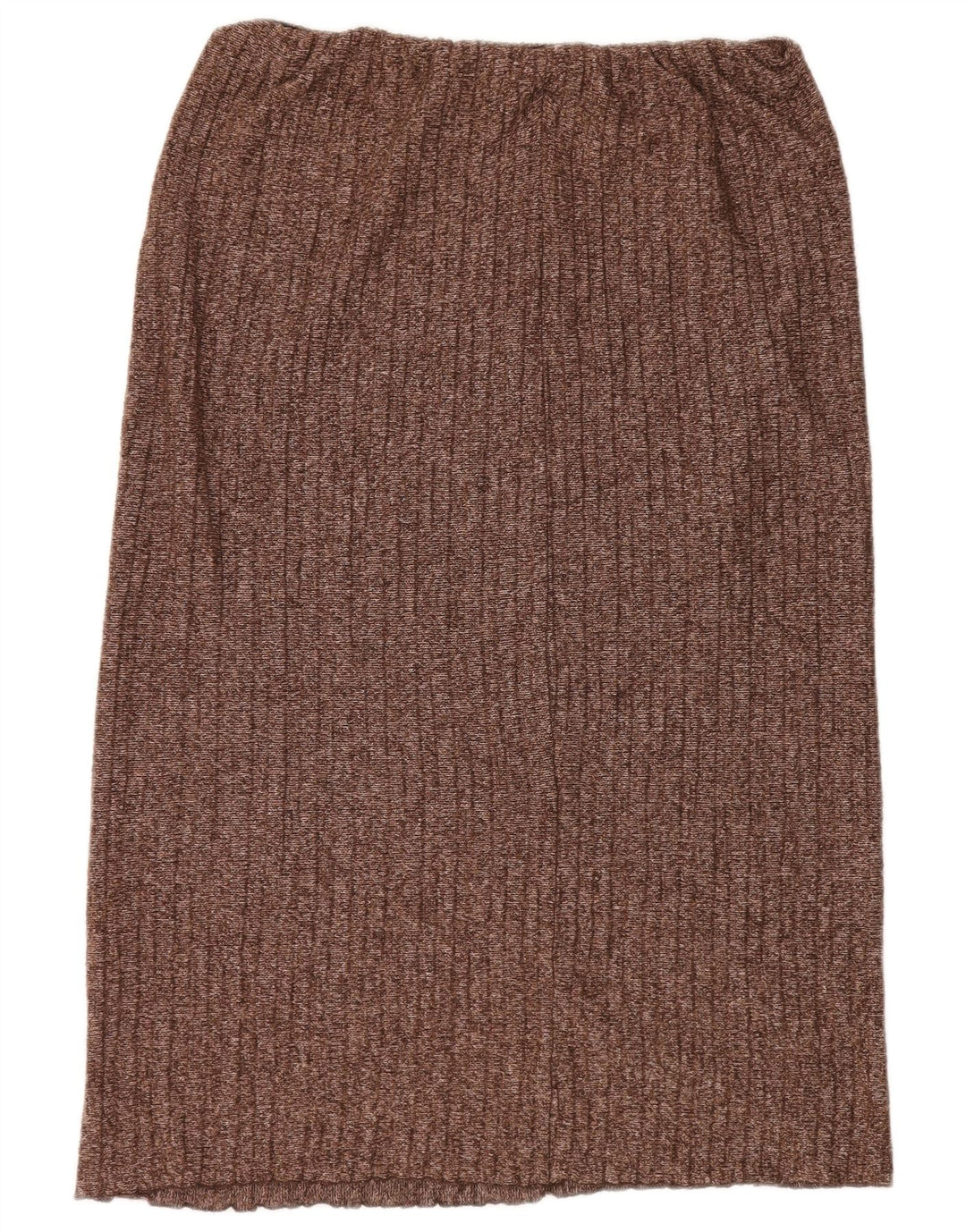 Zara Womens Knit Straight Skirt Large W30  Brown Flecked Polyester