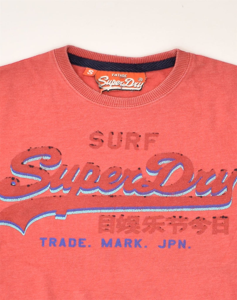 SUPERDRY Mens Graphic T-Shirt Top Small Red Cotton | Vintage Superdry | Thrift | Second-Hand Superdry | Used Clothing | Messina Hembry 