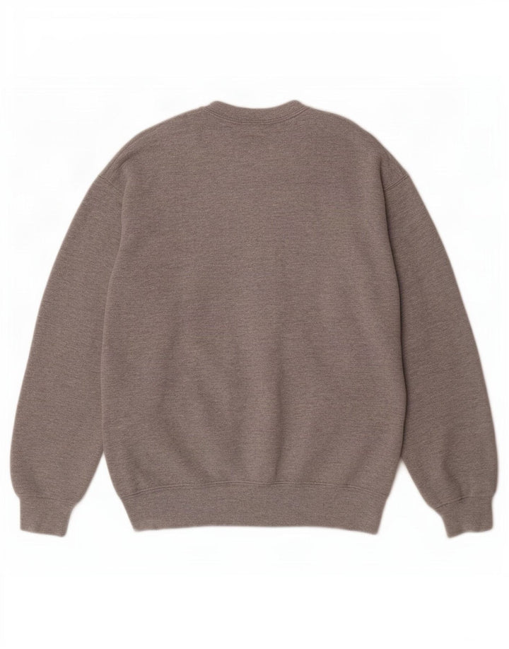 Lee Womens Sweatshirt Jumper UK 14 Medium Grey Flecked Cotton