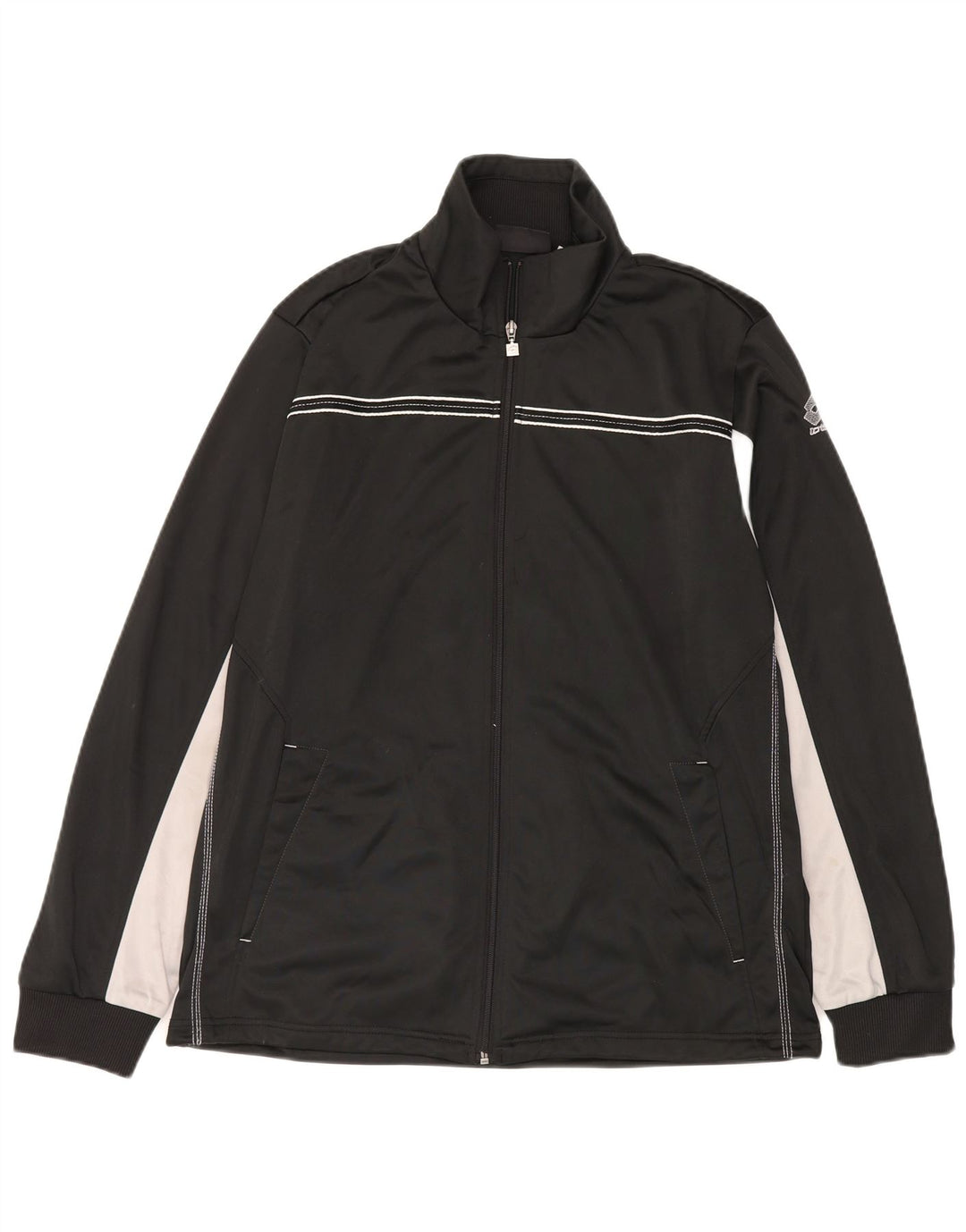 Lotto Mens Tracksuit Top Jacket XL Black Polyester