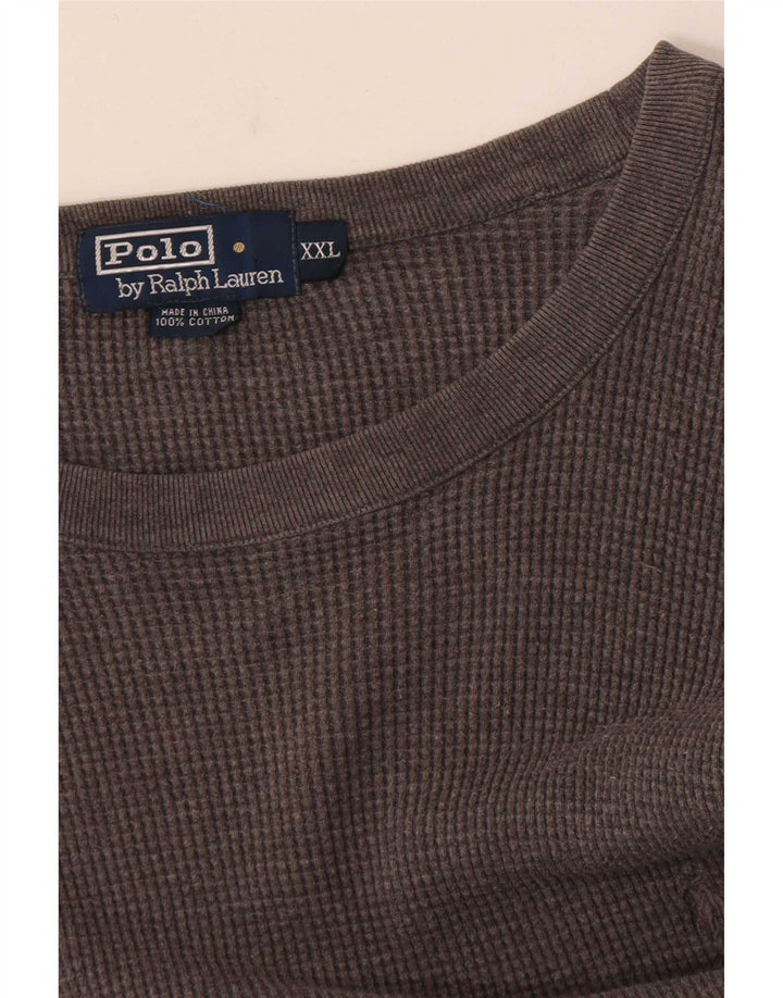 Polo Ralph Lauren Mens Top Long Sleeve 2XL Grey Cotton
