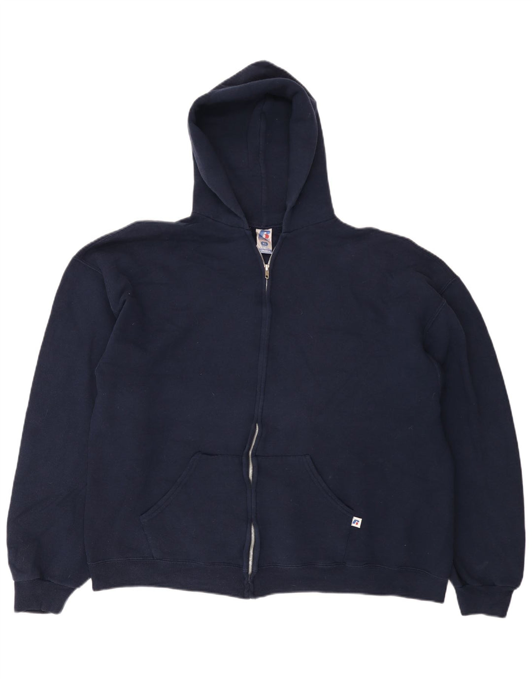 RUSSELL ATHLETIC Womens Dri-Power Zip Hoodie Sweater UK 18 XL Navy Blue