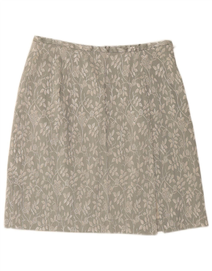 PIU & PIU Womens Mini Skirt IT 44 Medium W28  Grey Floral