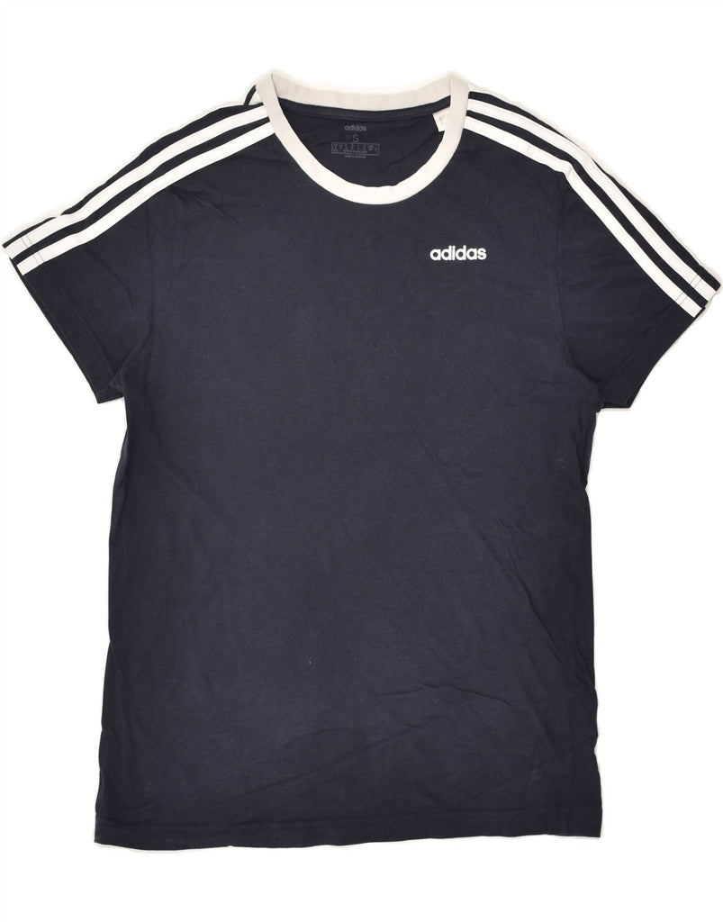 ADIDAS Mens T-Shirt Top Small Navy Blue Cotton | Vintage Adidas | Thrift | Second-Hand Adidas | Used Clothing | Messina Hembry 