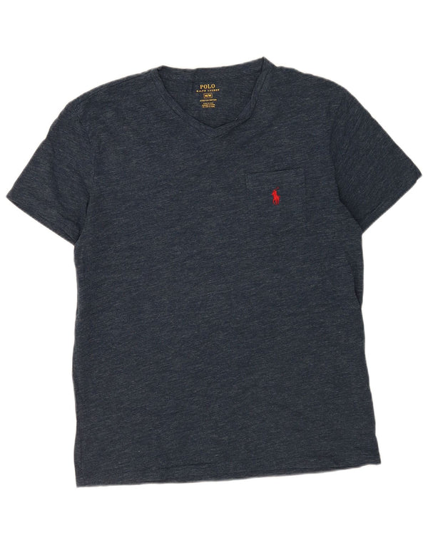 Polo Ralph Lauren Mens T-Shirt Top Medium Navy Blue Cotton