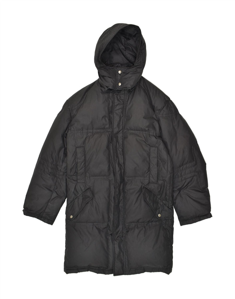 HUGO BOSS Mens Hooded Padded Jacket UK 40 Large Black Polyester | Vintage Hugo Boss | Thrift | Second-Hand Hugo Boss | Used Clothing | Messina Hembry 