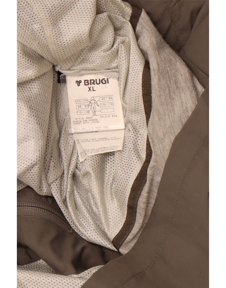 BRUGI Womens Hooded Rain Jacket UK 18 XL Grey Polyamide