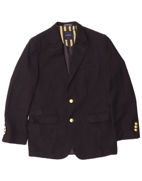 Nautica Boys 2 Button Blazer Jacket 13-14 Years Black Polyester