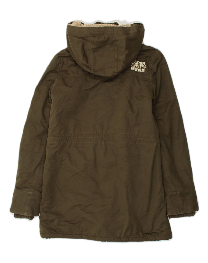 SUPERDRY Womens The Windcheater Hooded Parka Jacket UK 10 Small Khaki | Vintage Superdry | Thrift | Second-Hand Superdry | Used Clothing | Messina Hembry 