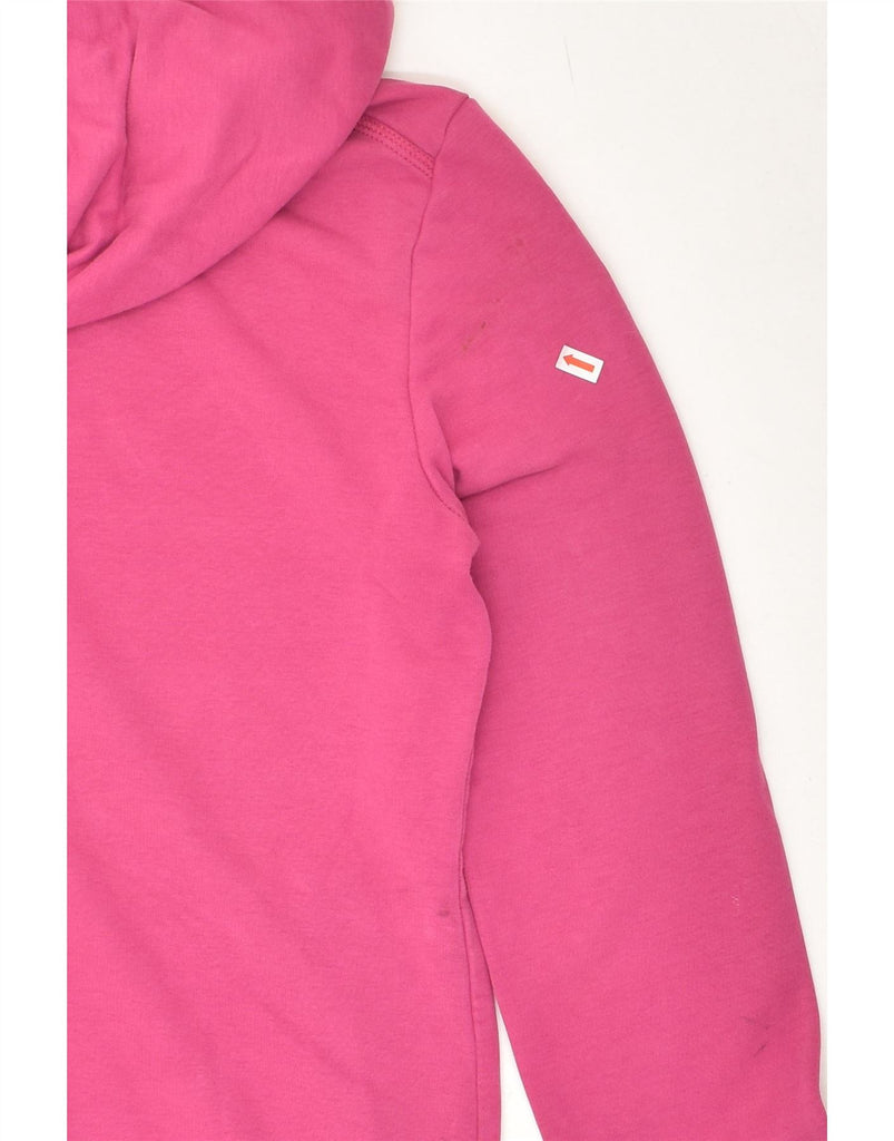 PUMA Womens Graphic Hoodie Jumper UK 12 Medium Pink Cotton Vintage Puma and Second-Hand Puma from Messina Hembry 