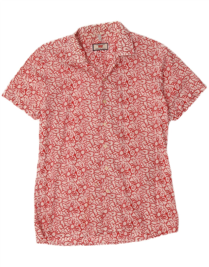 Carrera Mens Short Sleeve Shirt Medium White Floral