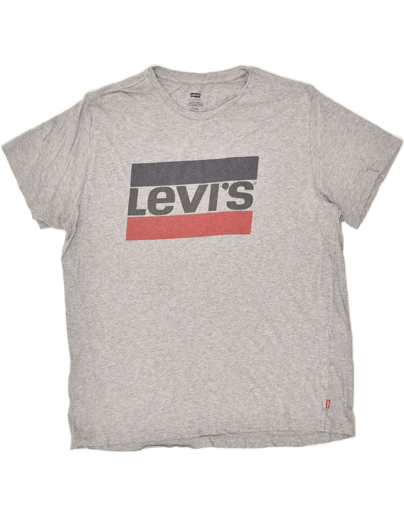 LEVI'S Mens Graphic T-Shirt Top Large Grey Cotton | Vintage Levi's | Thrift | Second-Hand Levi's | Used Clothing | Messina Hembry 