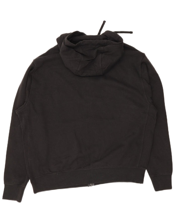 Nike Mens Zip Hoodie Sweater Large Black Cotton