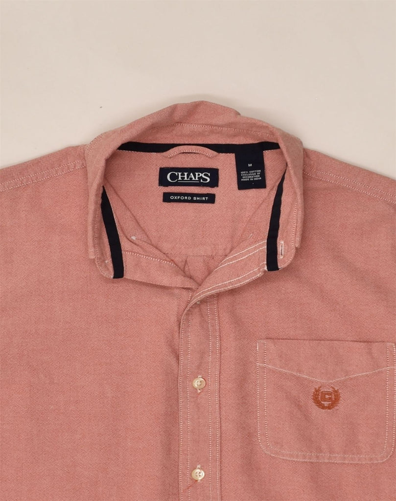 CHAPS Mens Oxford Shirt Medium Pink Cotton | Vintage Chaps | Thrift | Second-Hand Chaps | Used Clothing | Messina Hembry 