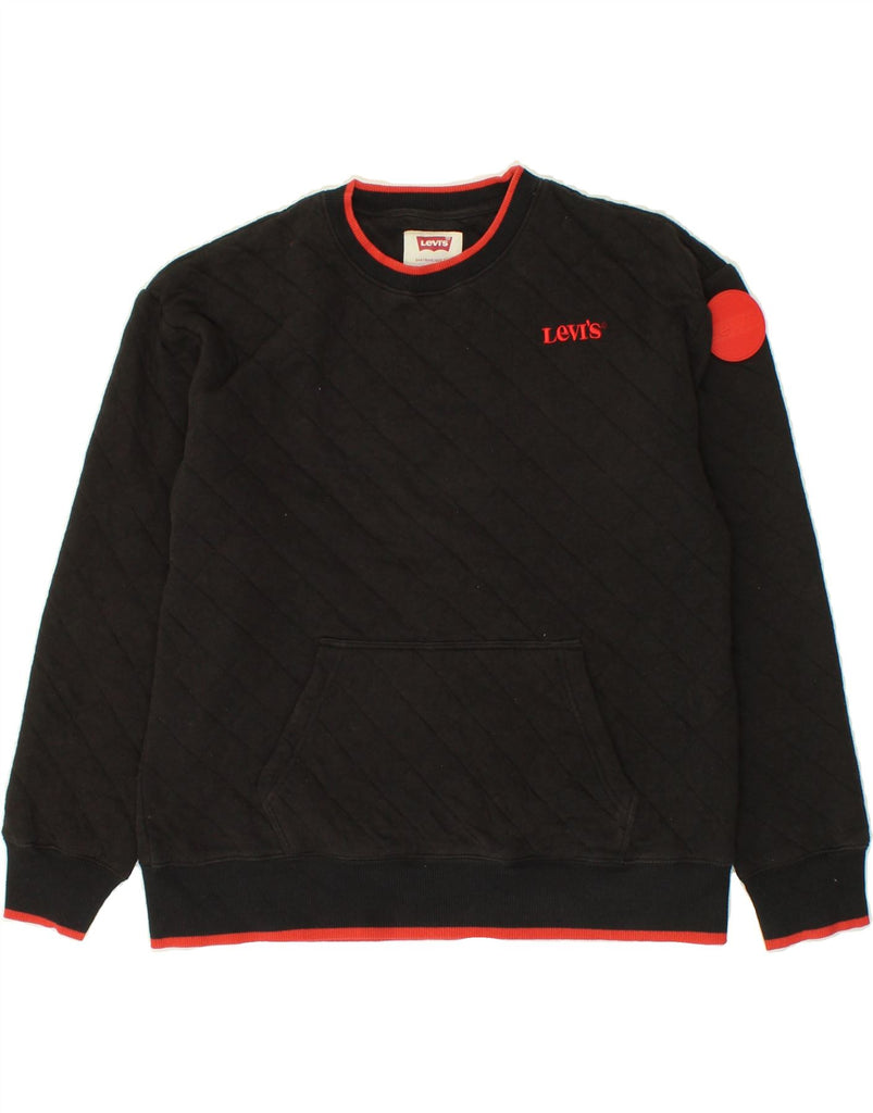 LEVI'S Boys Sweatshirt Jumper 15-16 Years Black Cotton | Vintage Levi's | Thrift | Second-Hand Levi's | Used Clothing | Messina Hembry 