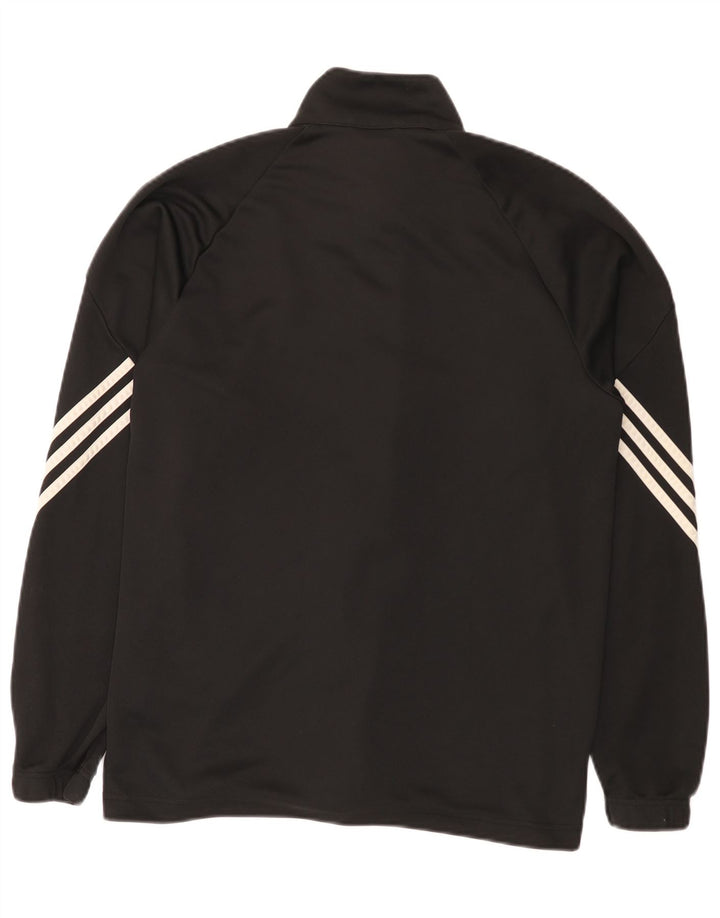 Adidas Mens Climalite Tracksuit Top Jacket Medium Black Polyester