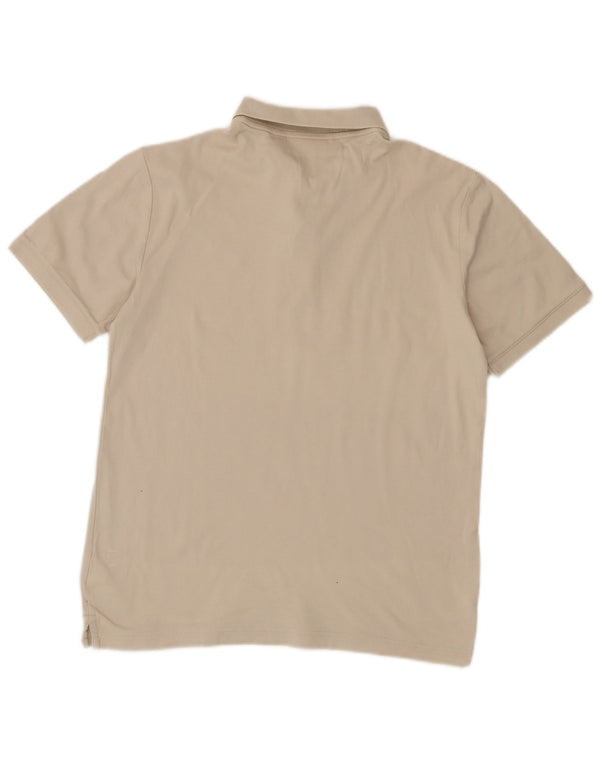 Calvin Klein Mens Slim Fit Polo Shirt Small Beige Cotton
