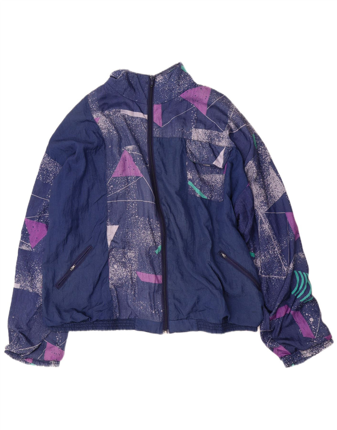 ORSO POETA  Mens Full Tracksuit XL Navy Blue Geometric Polyamide