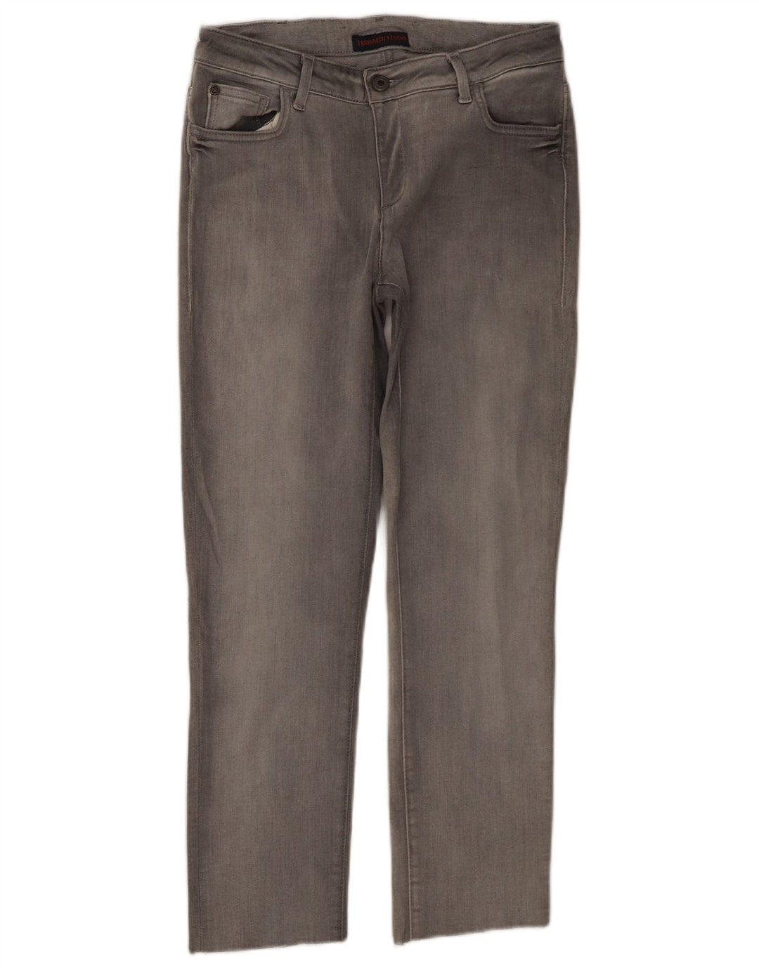 TRUSSARDI Womens Straight Jeans W27 L25  Grey Cotton
