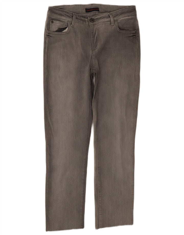TRUSSARDI Womens Straight Jeans W27 L25  Grey Cotton