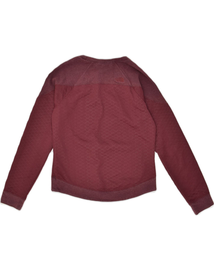 THE NORTH FACE Womens Sweatshirt Jumper UK 10 Small Maroon Colourblock | Vintage The North Face | Thrift | Second-Hand The North Face | Used Clothing | Messina Hembry 