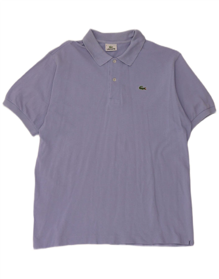 Lacoste Mens Polo Shirt Size 6 XL Blue Cotton
