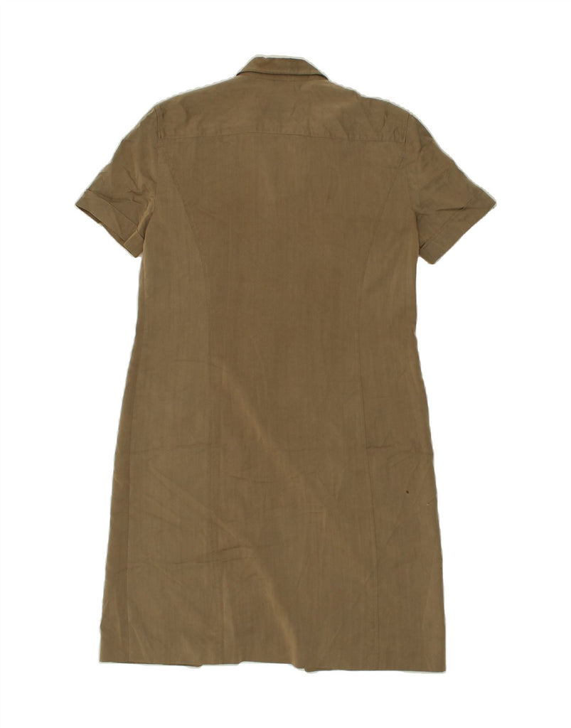 MARELLA Womens Short Sleeves Shirt Dress UK 16 Large Khaki Vintage Marella and Second-Hand Marella from Messina Hembry 