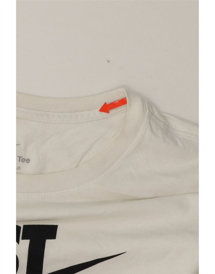 NIKE Mens Graphic T-Shirt Top XL White Cotton Vintage Nike and Second-Hand Nike from Messina Hembry 