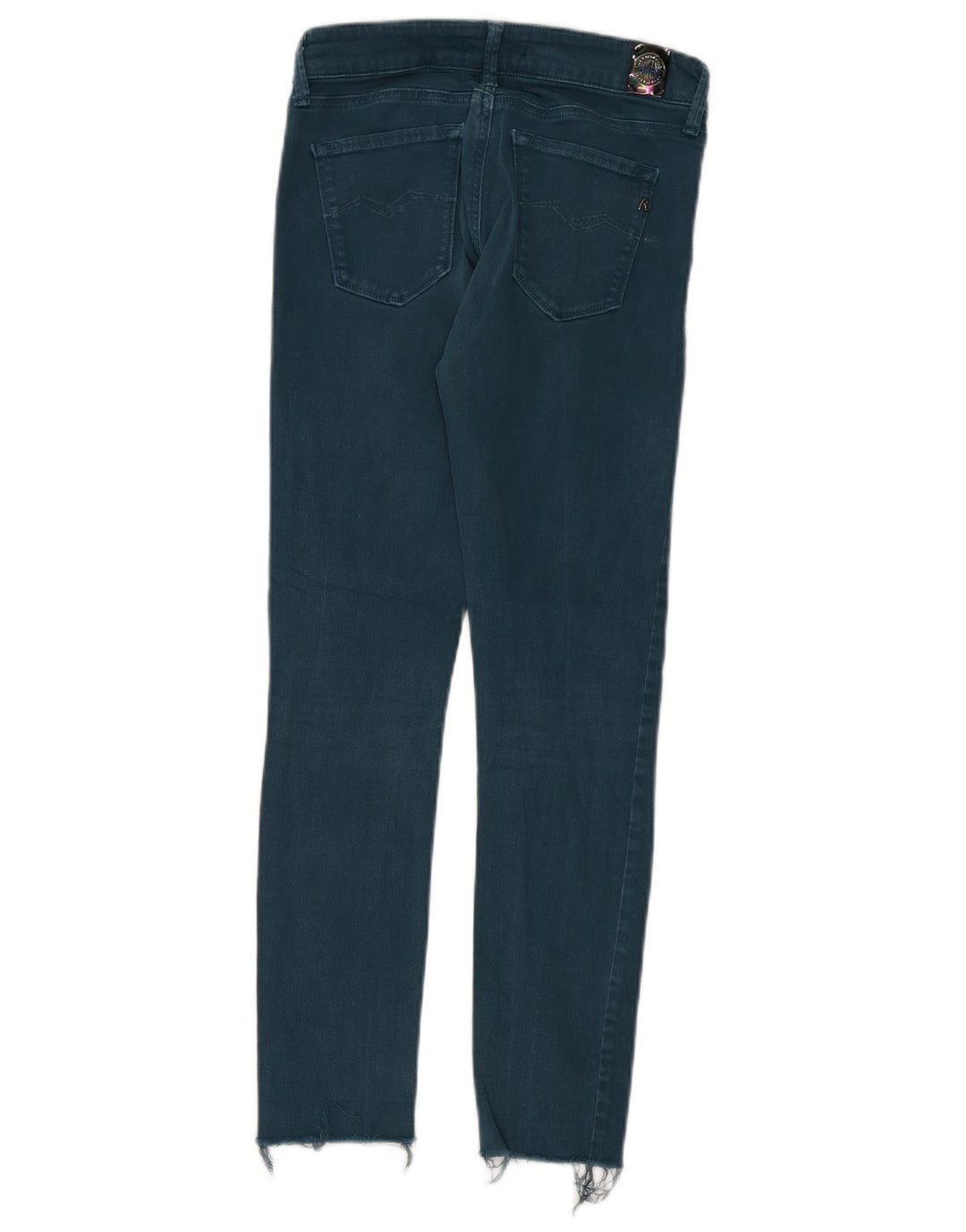 Replay Womens Luz Slim Jeans W25 L27 Blue Cotton