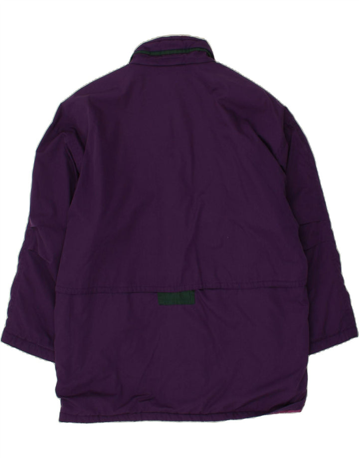 VINTAGE Womens Oversized Windbreaker Coat UK 16 Large Purple Cotton Vintage Vintage and Second-Hand Vintage from Messina Hembry 