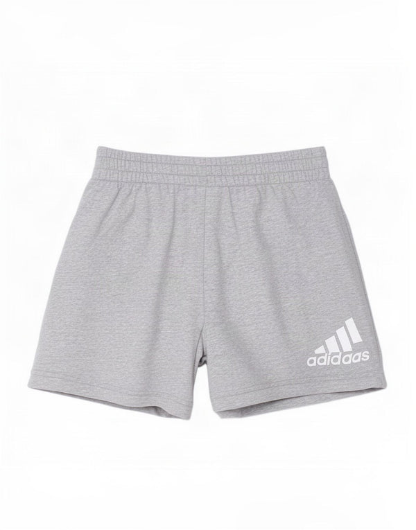 Adidas Girls Sport Shorts 11-12 Years Grey Flecked Cotton