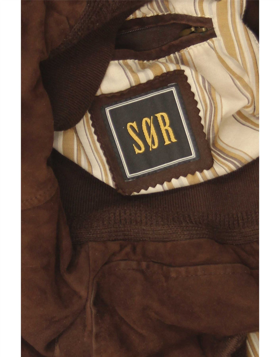 Vintage Mens Suede Bomber Jacket EU 52 XL Brown