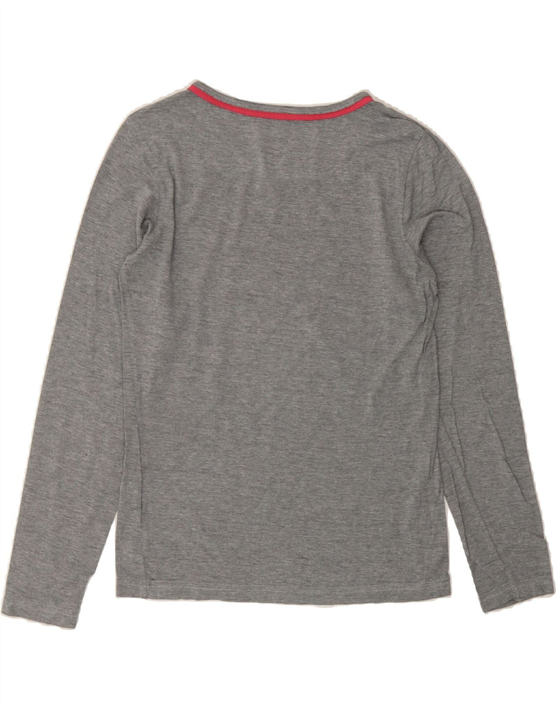 NIKE Womens Graphic Top Long Sleeve UK 10/12 Medium Grey Cotton Vintage Nike and Second-Hand Nike from Messina Hembry 