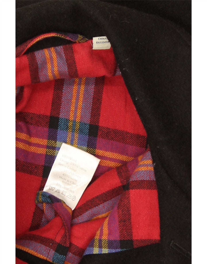 Jack Wills Mens 3 Button Blazer Jacket UK 36 Small Black Wool