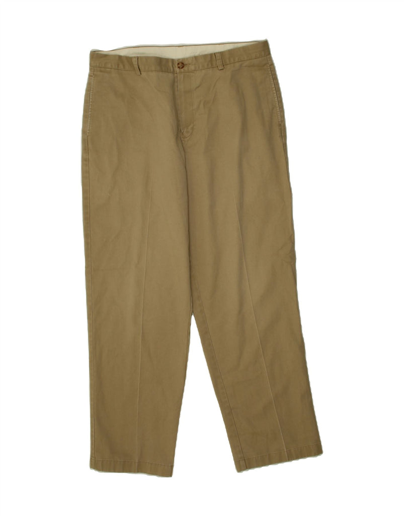 L.L.BEAN Mens Natural Fit Straight Chino Trousers W36 L32 Beige Cotton Vintage L.L.Bean and Second-Hand L.L.Bean from Messina Hembry 