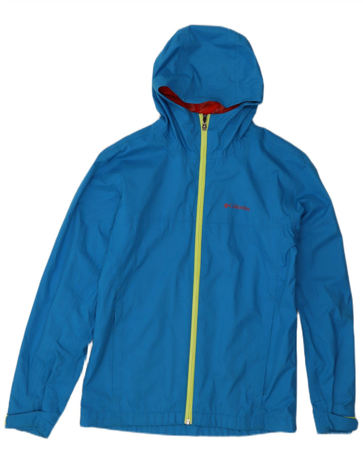 Columbia Womens Hooded Rain Jacket UK 18 XL Blue Polyester